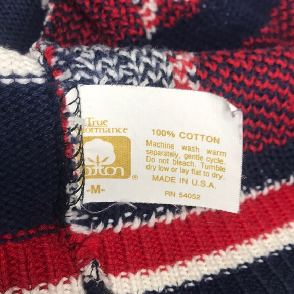 🇺🇸VTG 80s color block crop sweater - Picture 6 of 8